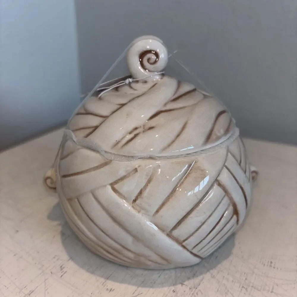 Johanna Parker Halloween Mummy Boy Girl Couple Small Covered Jar Canister Bowl